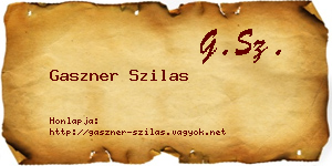 Gaszner Szilas névjegykártya
